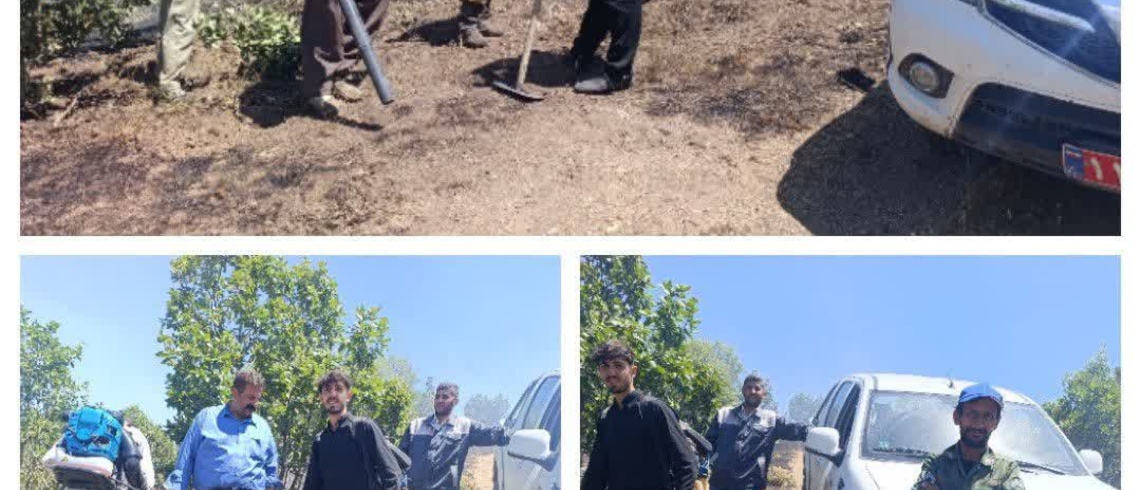 مهار آتش سوزی جنگل های روستای دره په مان