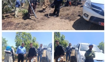 مهار آتش سوزی جنگل های روستای دره په مان