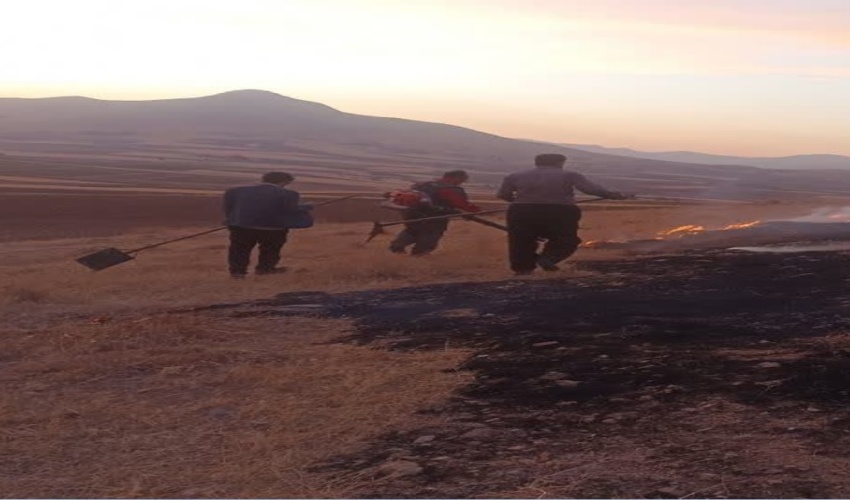اطفاء حریق حادث شده در روستاهای سرنجیانه و باشماق دهگلان 