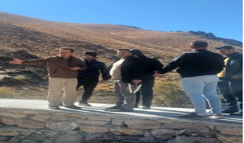 بازدید بهمنی، سرپرست معاونت آبخیزداری، بگخانیان ناظر ستادی استان، کارشناس مسئول آبخیزداری شهرستان