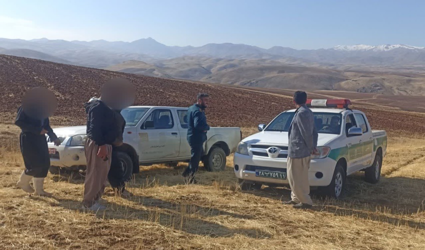 سرجنگلبانی سارال/  رسیدگی به گزارش تلفنی تخریب اراضی ملی در روستای گیزمل علیا شهرستان دیواندره 