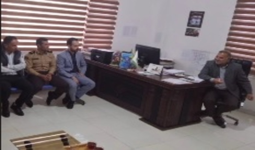 سروآباد/ حضور فرمانده محترم یگان حفاظت اداره کل به همراه جانشین فرمانده در اداره منابع طبیعی و آبخیزداری شهرستان 