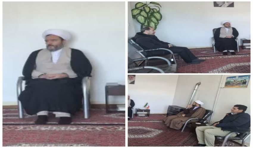 در آستانه هفته منابع طبیعی  دیدار عظیمیان رییس  اداره و جمعی از کارکنان اداره منابع طبیعی و آبخیزداری شهرستان بیجار در معیت امام‌ جماعت اداره حجت الاس